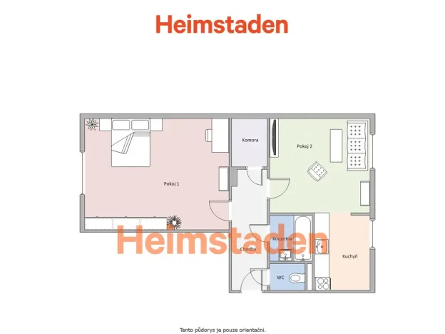 Pronájem bytu 2+kk, Havířov - Prostřední Suchá, Na Michalůvce, 46 m2