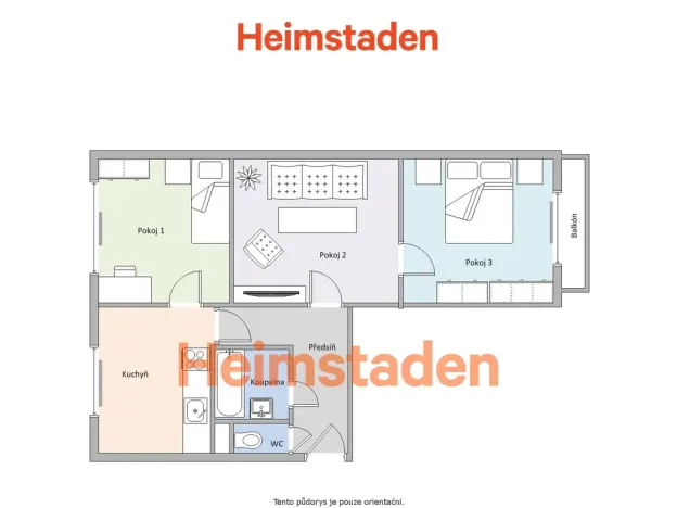 Pronájem bytu 3+1, Ostrava - Hrabůvka, Aviatiků, 70 m2