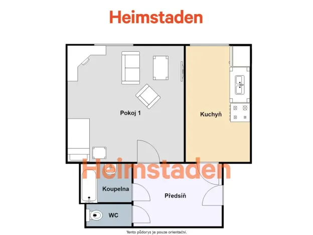 Pronájem bytu 1+1, Ostrava - Poruba, Hlavní třída, 40 m2