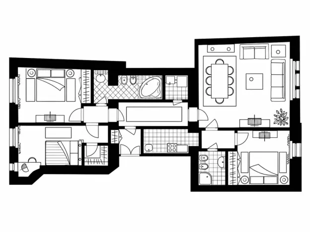 Pronájem bytu 4+kk, Praha - Nové Město, Odborů, 100 m2