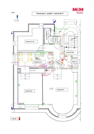 Pronájem bytu 2+1, Praha - Strašnice, Na Třebešíně, 88 m2