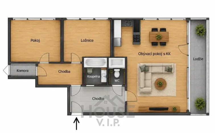 Prodej bytu 3+kk, Praha - Háje, Steinerova, 84 m2