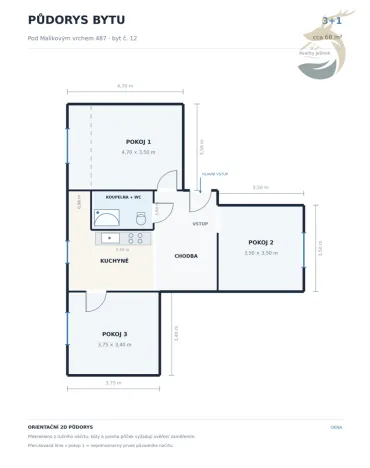 Prodej bytu 3+1, Holýšov, Pod Makovým vrchem, 68 m2