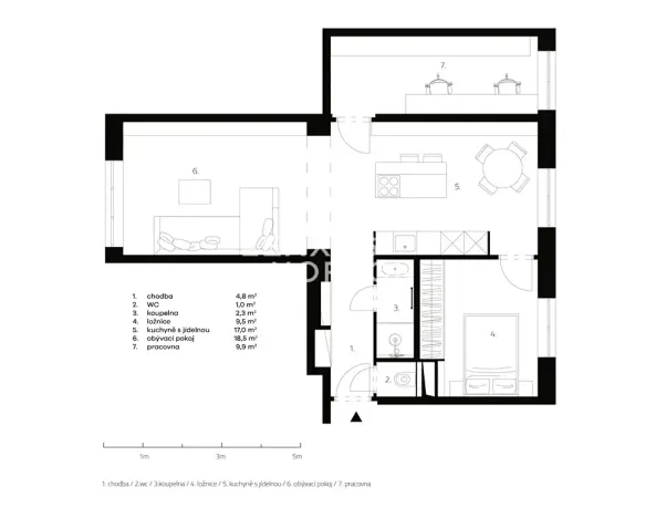 Prodej bytu 3+kk, Praha - Libeň, Konšelská, 63 m2