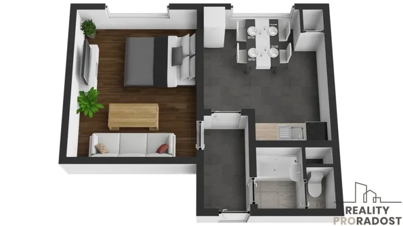 Pronájem bytu 1+1, Valtice, Lázeňská, 33 m2