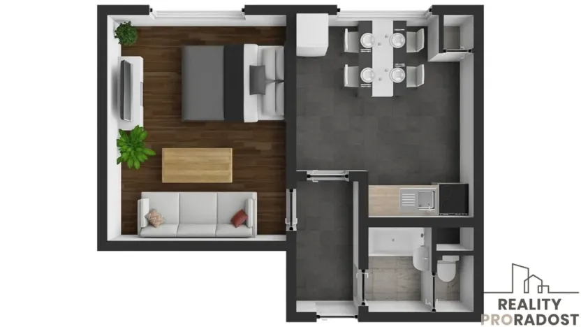 Pronájem bytu 1+1, Valtice, Lázeňská, 33 m2