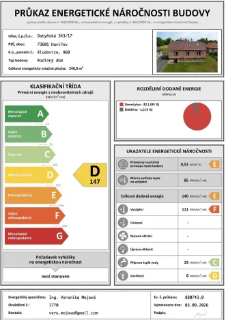 Prodej rodinného domu, Havířov - Bludovice, Datyňská, 145 m2