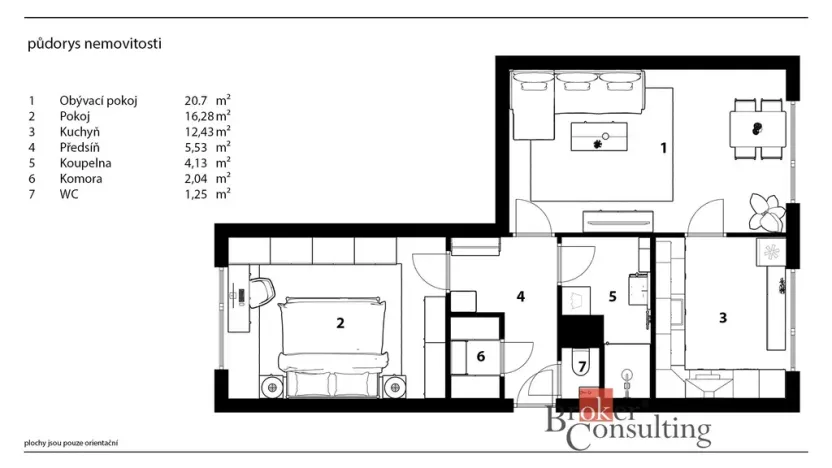 Prodej bytu 2+1, Louny, Čs. armády, 62 m2