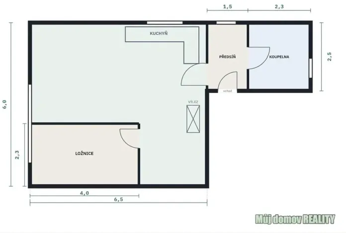 Pronájem bytu 2+kk, Praha - Radotín, Matějovského, 50 m2
