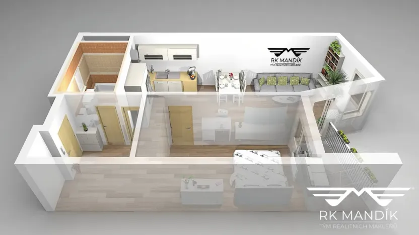 Prodej bytu 2+kk, Praha - Prosek, Kytlická, 53 m2