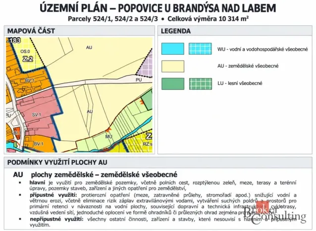 Prodej zahrady, Brandýs nad Labem-Stará Boleslav - Popovice, 10314 m2
