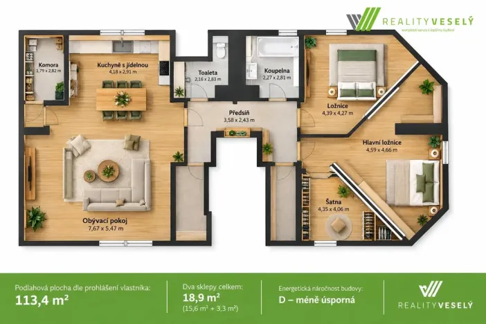 Prodej bytu 3+kk, Hodonín, Marxova, 113 m2
