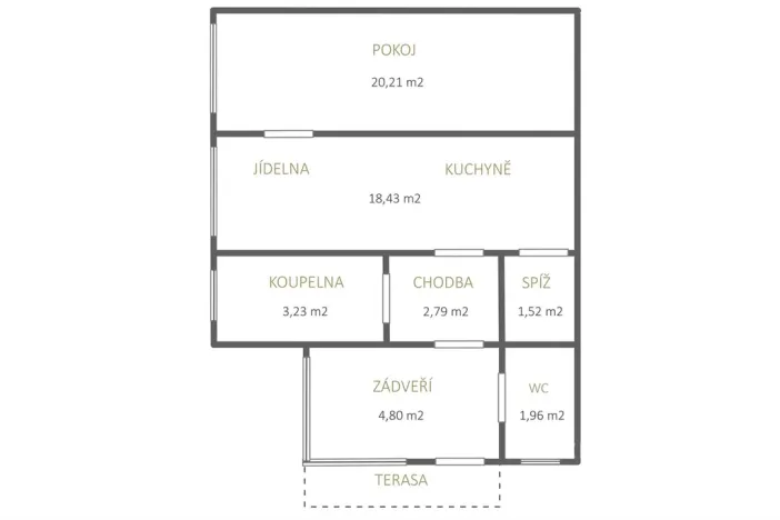 Prodej rodinného domu, Týnec nad Sázavou - Čakovice, 97 m2
