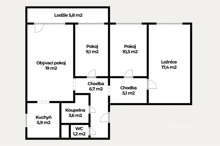 Prodej bytu 4+1, Obrnice, Nová výstavba, 80 m2