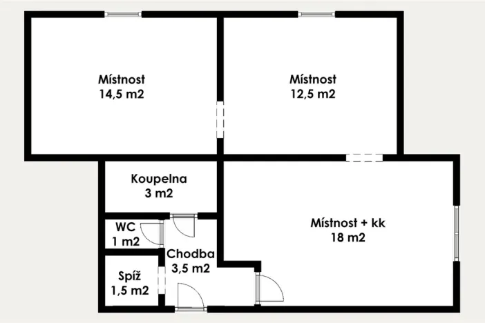 Prodej bytu 3+kk, Benešov nad Ploučnicí, Wolkerova, 54 m2