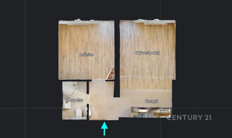 Pronájem bytu 2+kk, Ostrava - Zábřeh, U Studia, 36 m2
