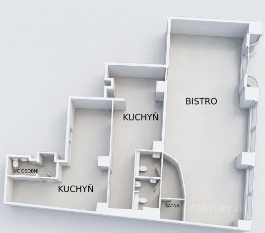 Pronájem restaurace, Ostrava - Moravská Ostrava, Nádražní, 127 m2