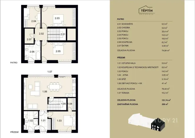 Prodej rodinného domu, Kamenice, 151 m2