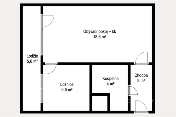 Pronájem bytu 2+kk, Most, Brněnská, 35 m2