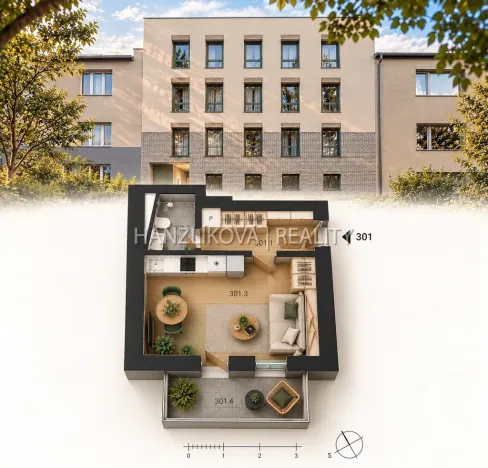 Prodej bytu 1+kk, České Budějovice - České Budějovice 5, Ledenická, 30 m2