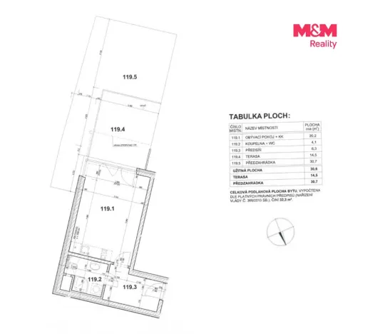 Pronájem bytu 1+kk, Praha - Chodov, Drahňovická, 32 m2