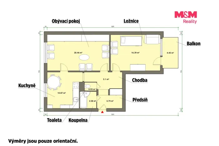 Prodej bytu 2+1, Toužim, Na Zámecké, 65 m2