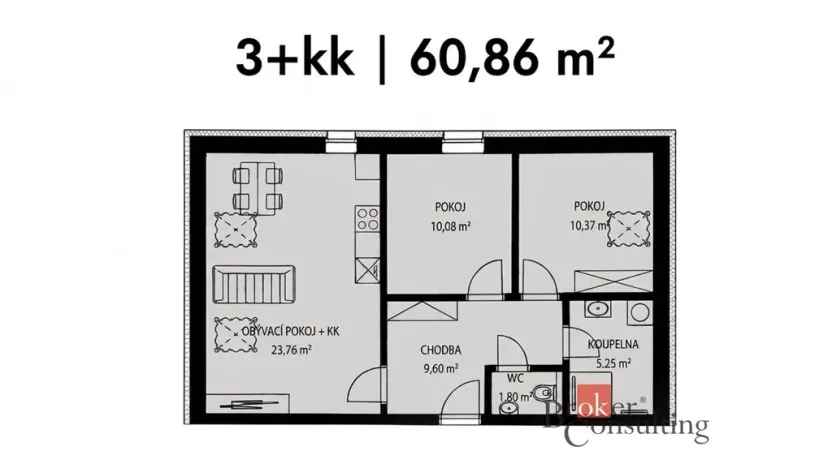 Prodej bytu 3+kk, Třešť, Wolkerova, 60 m2