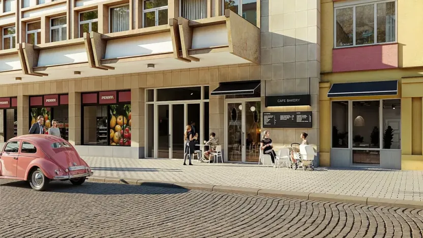 Prodej obchodního prostoru, Praha - Vršovice, Kubánské náměstí, 112 m2