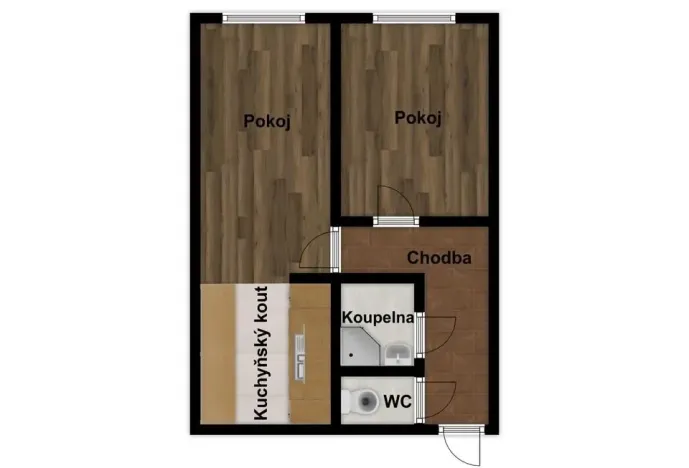 Prodej bytu 2+kk, Praha - Stodůlky, Modrá, 42 m2