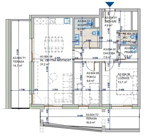 Pronájem bytu 3+kk, Brno, Komárovská, 78 m2