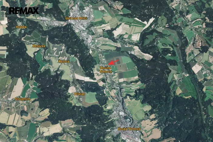 Prodej pozemku pro bydlení, Dlouhá Třebová, 1055 m2
