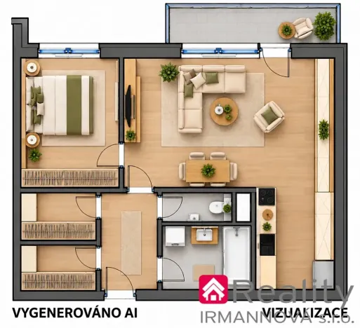 Prodej bytu 2+kk, Pohořelice, Znojemská, 66 m2