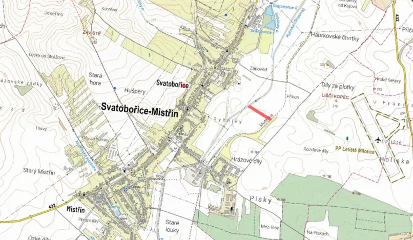 Prodej pole, Svatobořice-Mistřín, 5446 m2