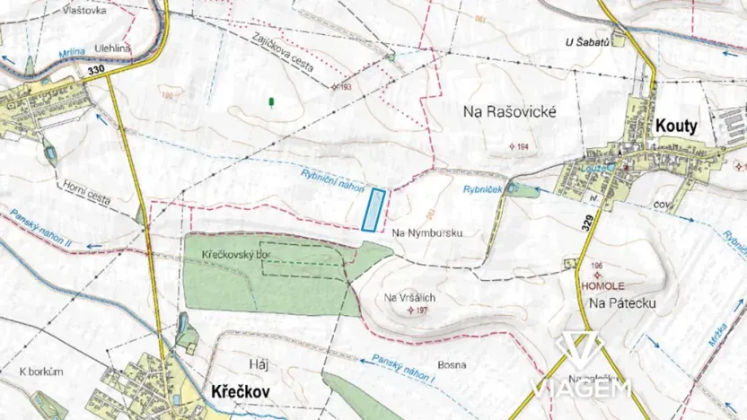 Prodej podílu pole, Budiměřice, 2366 m2