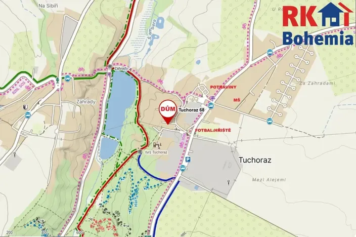 Pronájem rodinného domu, Tuchoraz, 72 m2