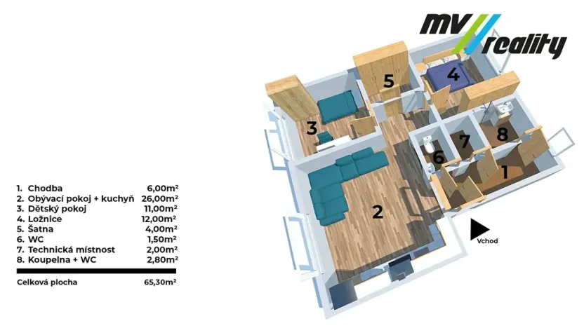 Prodej bytu 3+kk, Benátky nad Jizerou, 65 m2