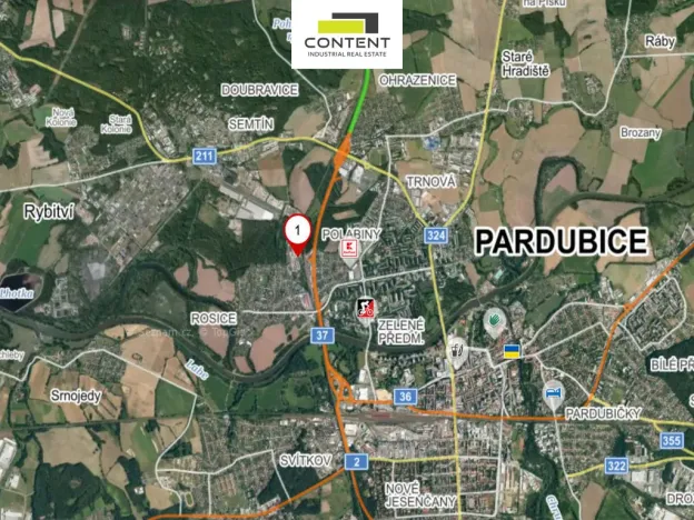 Pronájem výrobních prostor, Pardubice - Rosice, Salavcova, 7823 m2