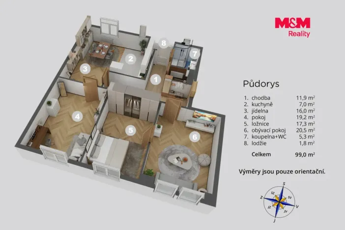 Prodej bytu 4+1, Děčín - Děčín IV-Podmokly, Jeronýmova, 91 m2