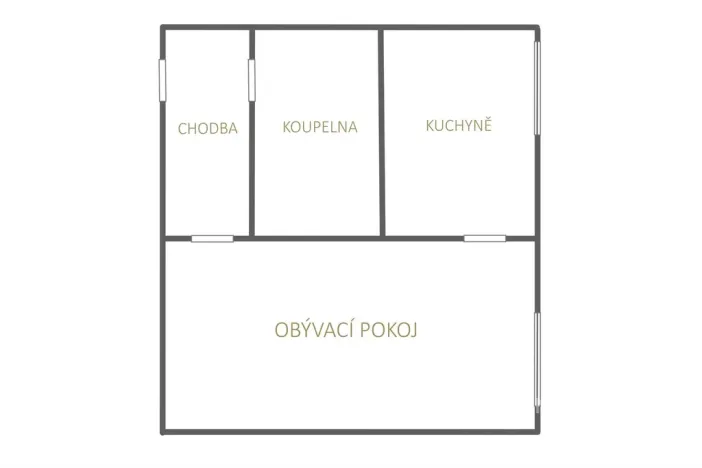 Pronájem bytu 1+1, Most, Růžová, 26 m2