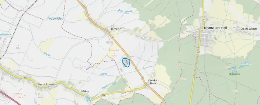 Prodej lesa, Ostřetín - Vysoká u Holic, 5528 m2