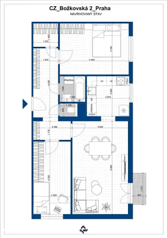 Prodej bytu 3+1, Praha - Záběhlice, Božkovská, 70 m2