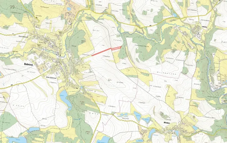 Prodej pole, Bobrová, 13842 m2