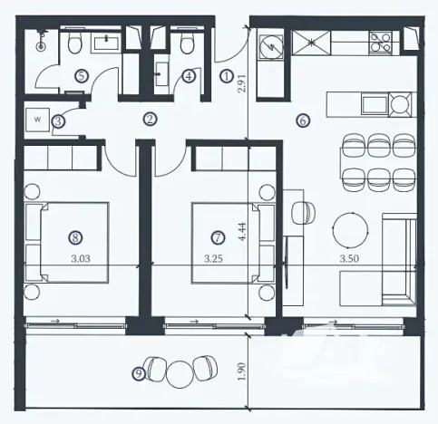 Prodej bytu 3+kk, Umag, Chorvatsko, 69 m2