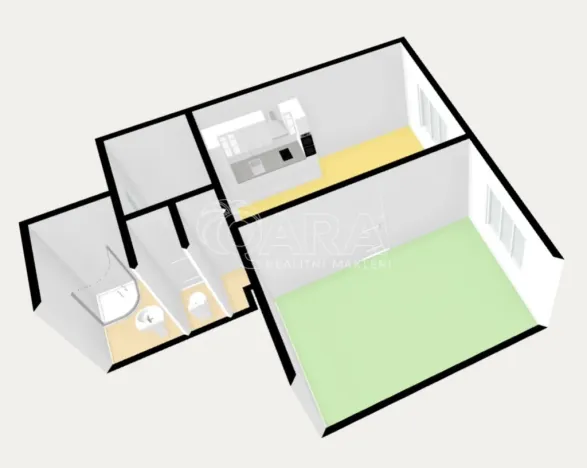 Pronájem bytu 2+kk, Praha - Košíře, Donátova, 44 m2