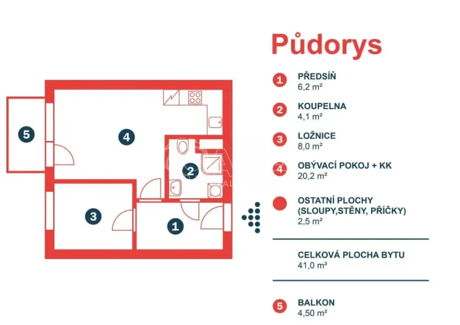 Pronájem bytu 2+kk, Praha - Hostivař, Arnošta Staňka, 47 m2