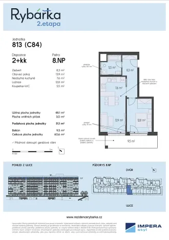 Prodej bytu 2+kk, Brno, Rybářská, 51 m2