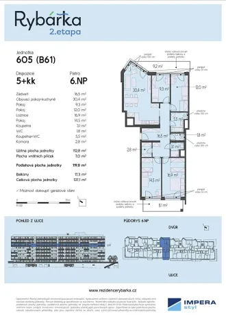 Prodej bytu 5+kk, Brno, Rybářská, 119 m2