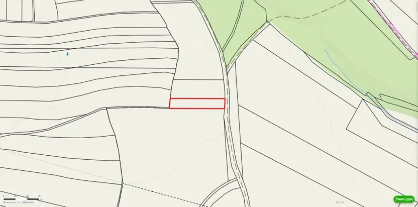 Dražba pole, Neuměř, 2464 m2