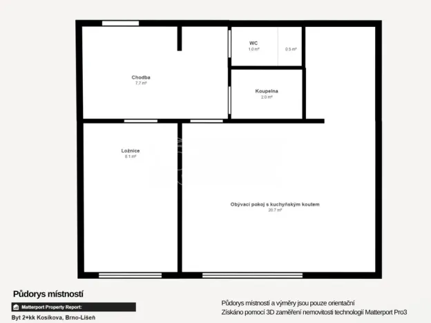 Prodej bytu 2+kk, Brno - Líšeň, Kosíkova, 40 m2