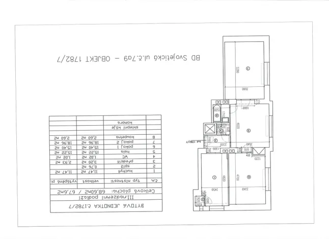 Pronájem bytu 3+1, Praha - Strašnice, Svojetická, 68 m2